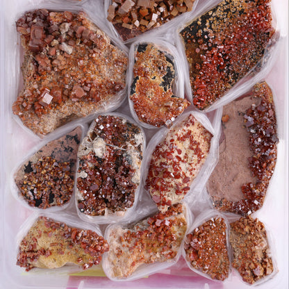 Vanadinite on Barite Flat from Morocco - Expert Wholesale and Supplier of Wholesale Crystals & Bulk Gemstones, ["Barite","Flats","Morocco","Vanadinite","Vanadinite Barite"]