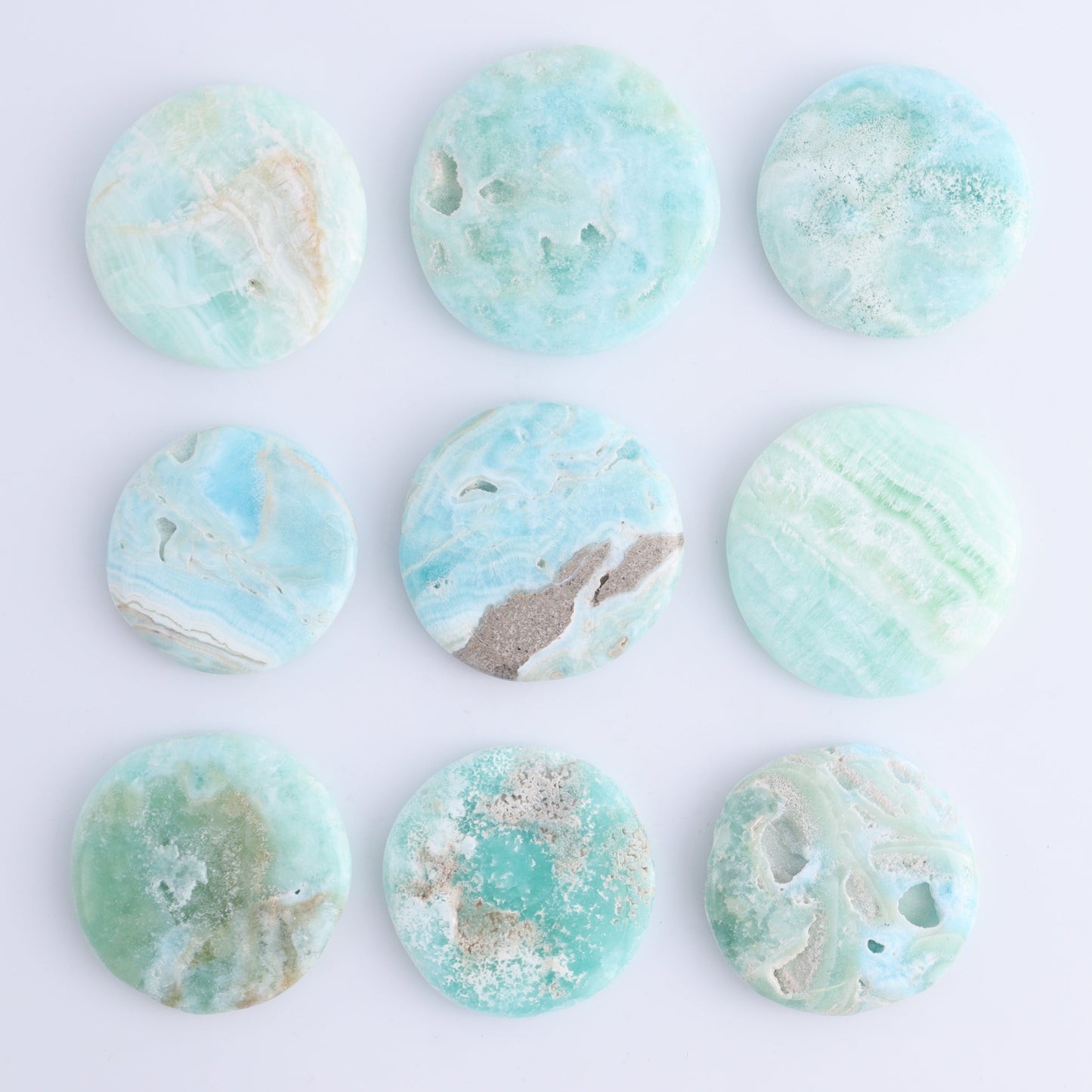 One Caribbean Calcite Flat Stone - Expert Wholesale and Supplier of Wholesale Crystals & Bulk Gemstones, ["Calcite","Caribbean Calcite","Flat Stone","Pakistan"]