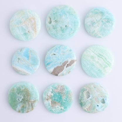 One Caribbean Calcite Flat Stone - Expert Wholesale and Supplier of Wholesale Crystals & Bulk Gemstones, ["Calcite","Caribbean Calcite","Flat Stone","Pakistan"]