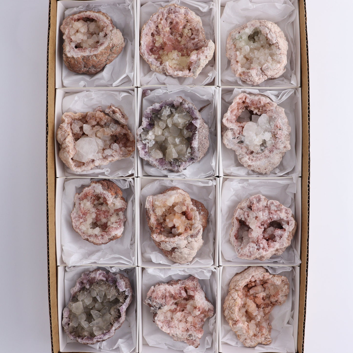 Pink Amethyst Set of 12 - Expert Wholesale and Supplier of Wholesale Crystals & Bulk Gemstones, ["Amethyst","Pink Amethyst"]