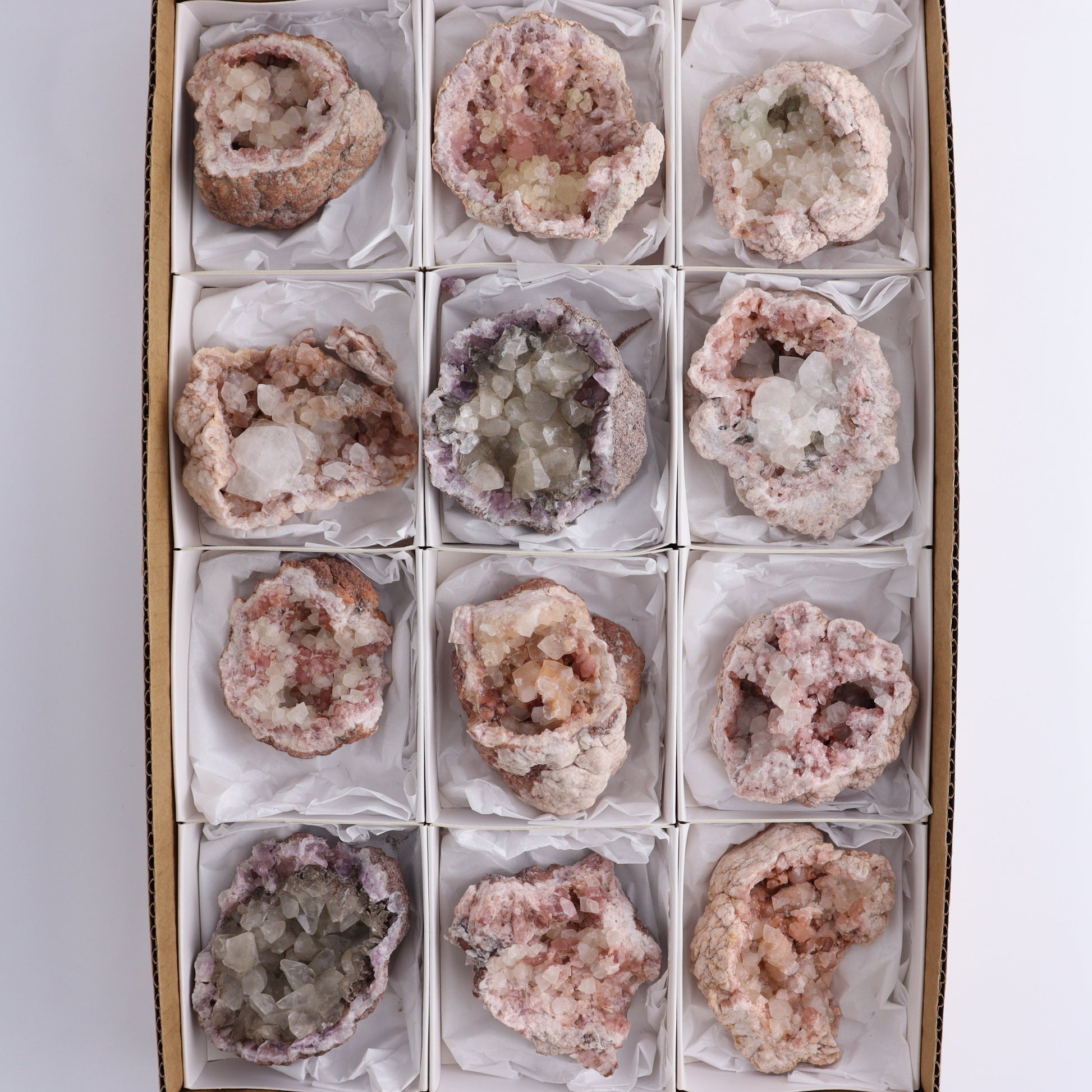 Pink Amethyst Set of 12 - Expert Wholesale and Supplier of Wholesale Crystals & Bulk Gemstones, ["Amethyst","Pink Amethyst"]