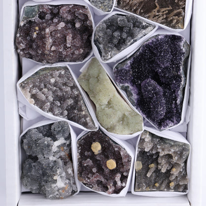 Uruguay Amethyst Clusters with Formations Flat of 13 - Expert Wholesale and Supplier of Wholesale Crystals & Bulk Gemstones, ["Amethyst","Clusters","Formations","Uruguay"]