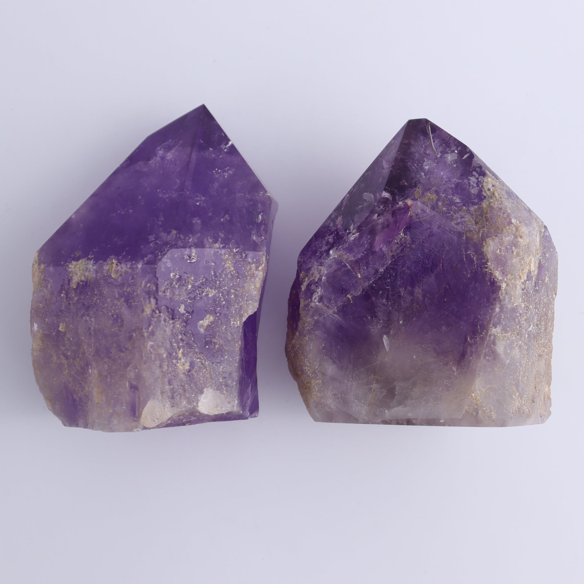 Amethyst Tops Polished Set of 4 - Expert Wholesale and Supplier of Wholesale Crystals & Bulk Gemstones, ["Amethyst","Brazil","Top Polished"]