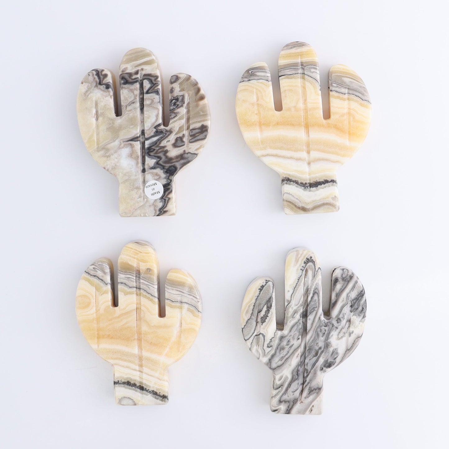 One Cactus Mexican Onyx/Calcite Yellow Zebra 12 cm - Expert Wholesale and Supplier of Wholesale Crystals & Bulk Gemstones, ["Cactus","Calcite","Catalog Onyx","Mexico","onyx"]