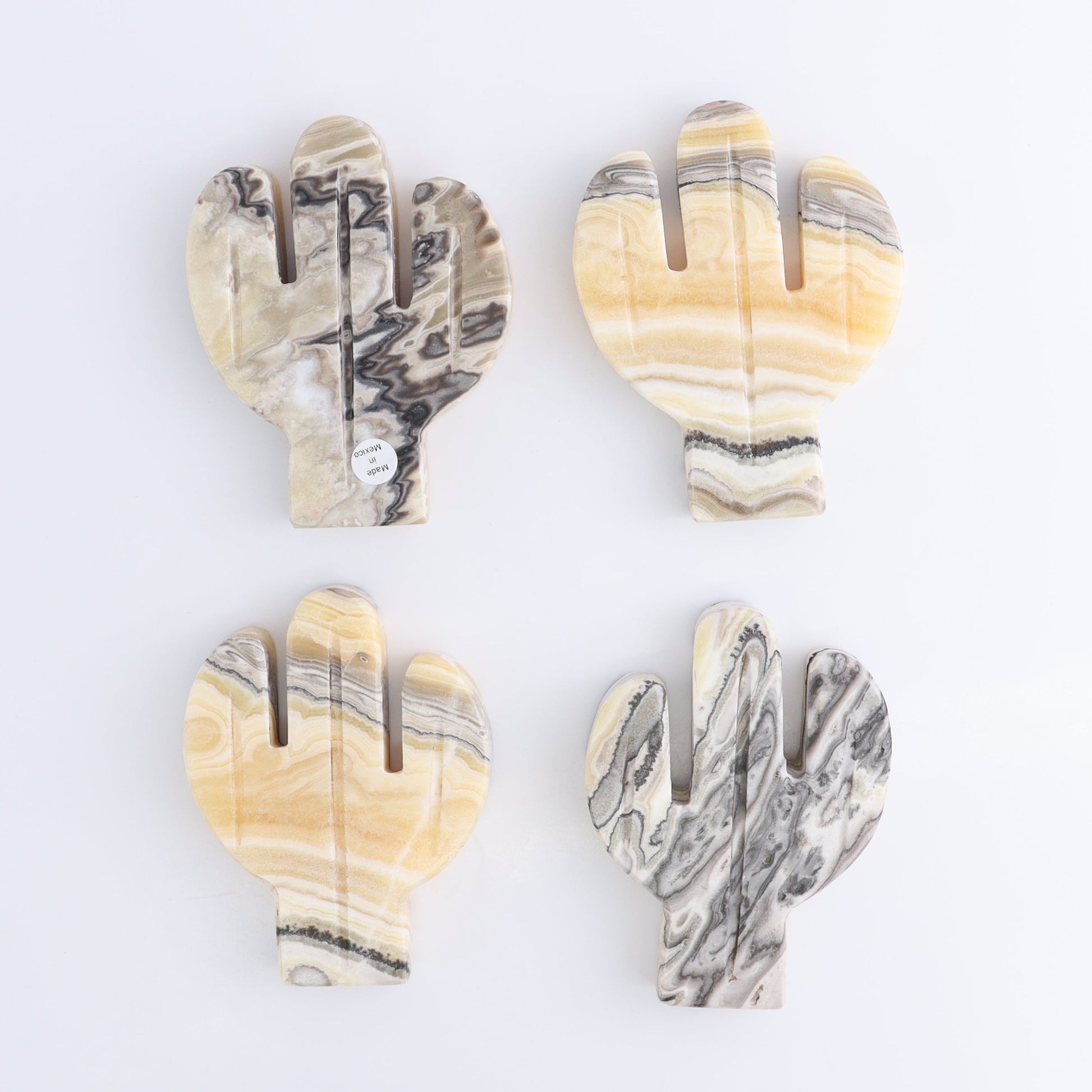 One Cactus Mexican Onyx/Calcite Yellow Zebra 12 cm - Expert Wholesale and Supplier of Wholesale Crystals & Bulk Gemstones, ["Cactus","Calcite","Catalog Onyx","Mexico","onyx"]