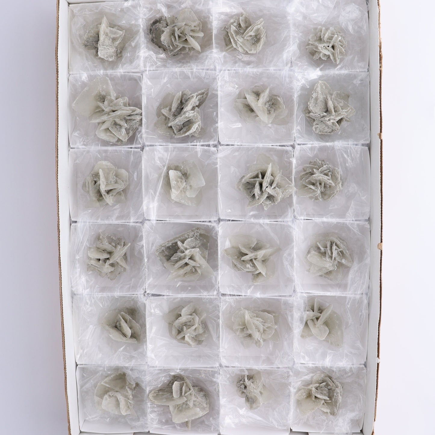 Selenite Clusters Set of 24 - Expert Wholesale and Supplier of Wholesale Crystals & Bulk Gemstones, ["Clusters","selenite"]