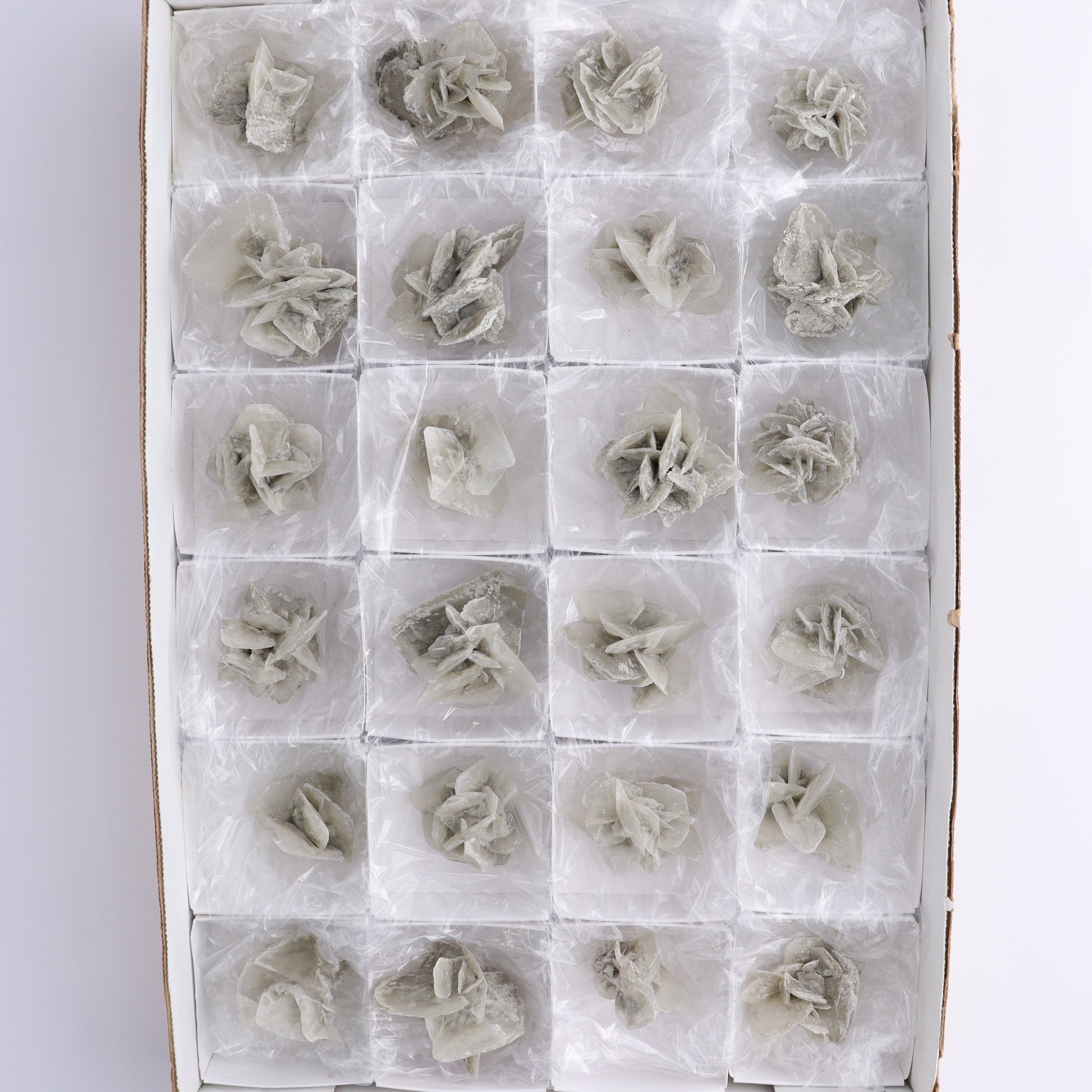 Selenite Clusters Set of 24 - Expert Wholesale and Supplier of Wholesale Crystals & Bulk Gemstones, ["Clusters","selenite"]