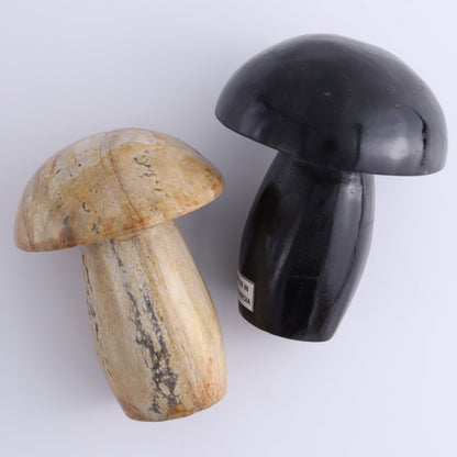 Petrified Wood Mushrooms Set of 4 - Expert Wholesale and Supplier of Wholesale Crystals & Bulk Gemstones, ["Indonesia","Mushrooms","Petrified Wood"]