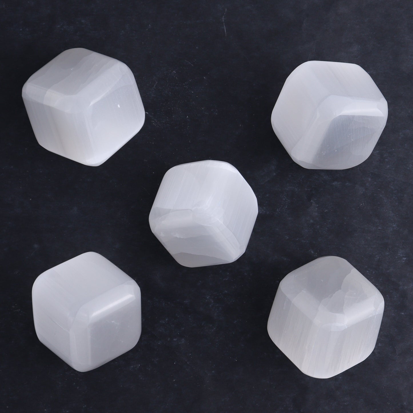 One Selenite (Satin Spar) Standing Cube 4 cm - Expert Wholesale and Supplier of Wholesale Crystals & Bulk Gemstones, ["close_30","Cubes","Morocco","Selenite"]