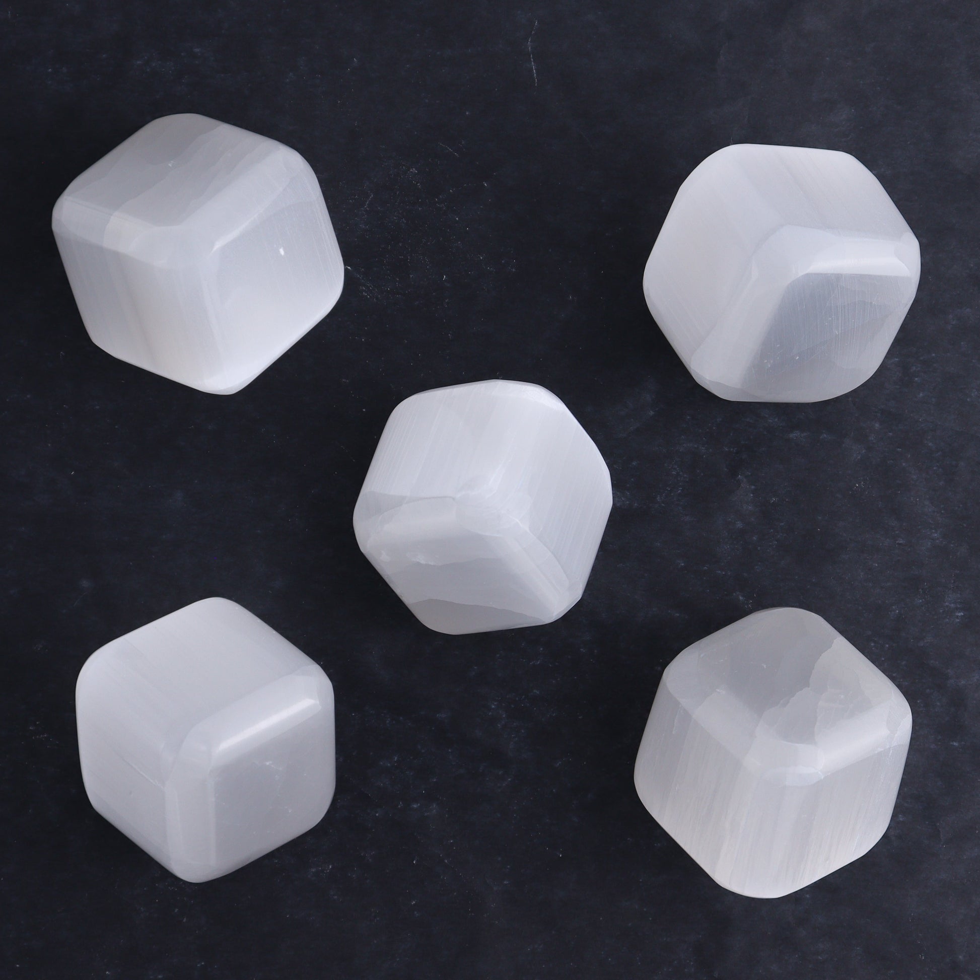 One Selenite (Satin Spar) Standing Cube 4 cm - Expert Wholesale and Supplier of Wholesale Crystals & Bulk Gemstones, ["close_30","Cubes","Morocco","Selenite"]