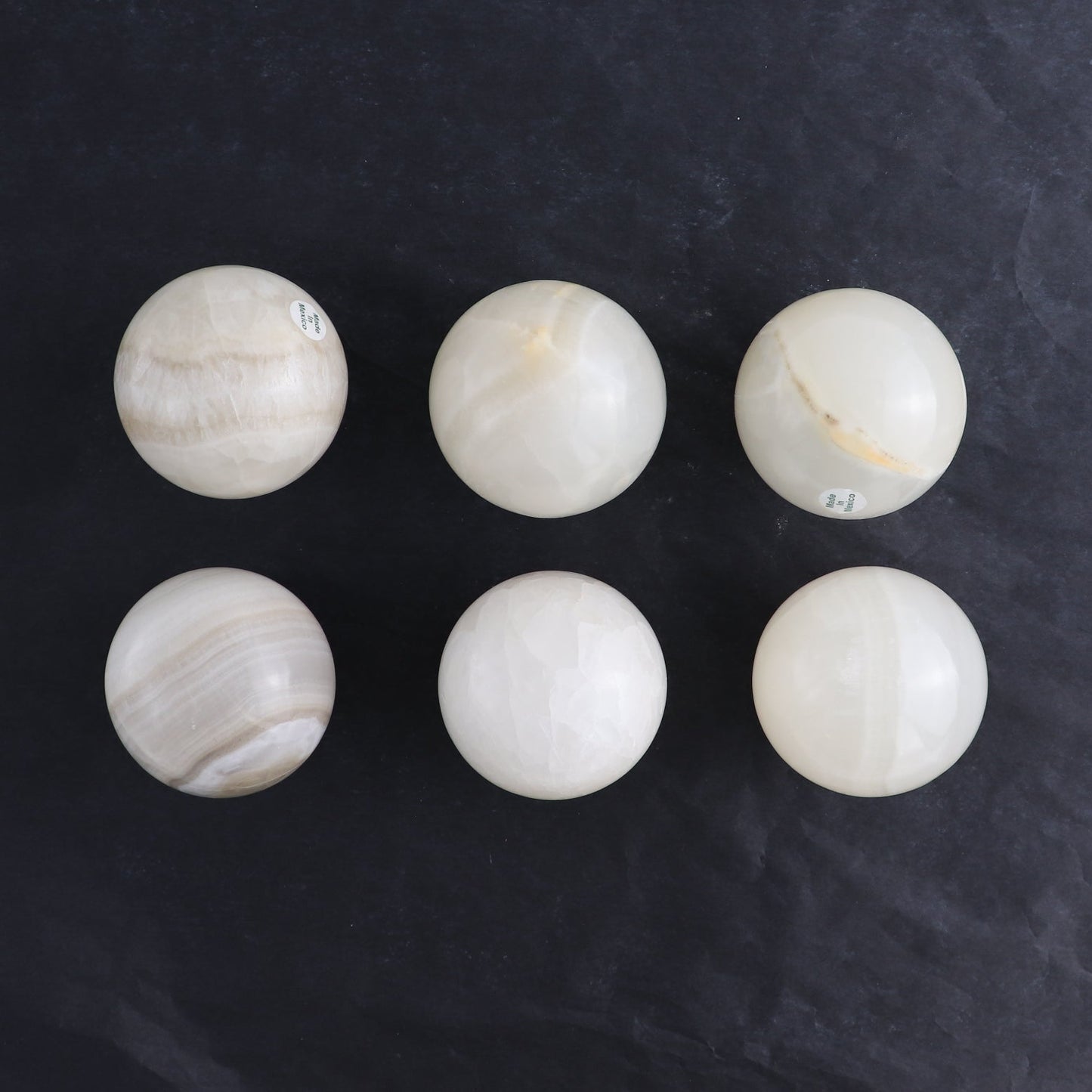 One Sphere Mexican Onyx/Calcite White