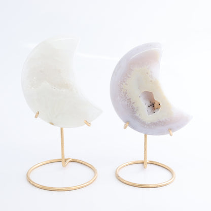 Agate Moons with Stand Set of 5 - Expert Wholesale and Supplier of Wholesale Crystals & Bulk Gemstones, ["Agate","Brazil","moons"]