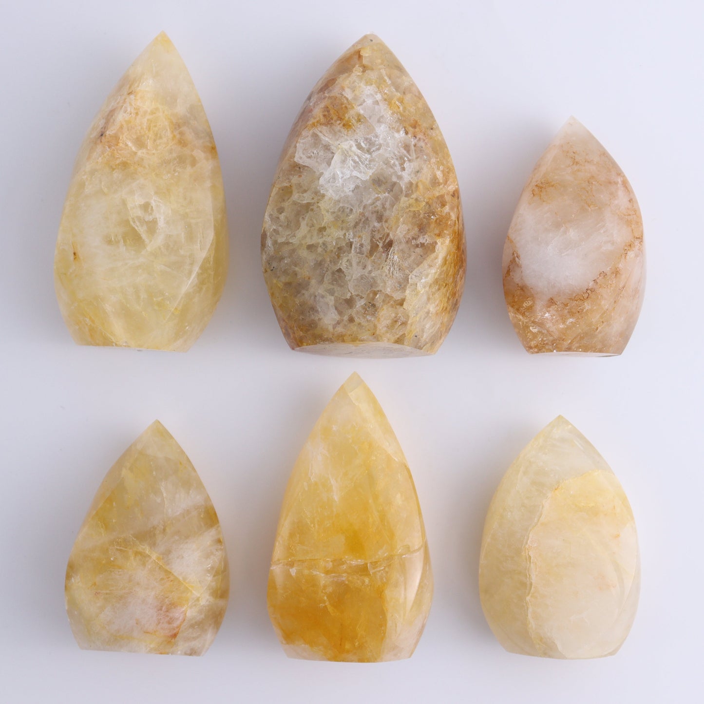 Golden Healer Flames Set of 6 - Expert Wholesale and Supplier of Wholesale Crystals & Bulk Gemstones, ["Brazil","flames","Golden Healer"]
