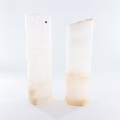 One Wide White Rough Onyx Lamp Blind - Expert Wholesale and Supplier of Wholesale Crystals & Bulk Gemstones, ["Lamps","Mexico","onyx"]