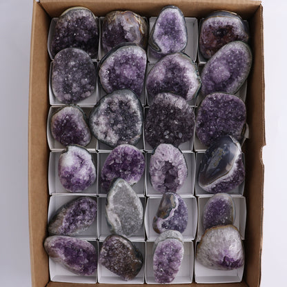 Amethyst Clusters Set of 24 - Expert Wholesale and Supplier of Wholesale Crystals & Bulk Gemstones, ["Amethyst","Clusters"]