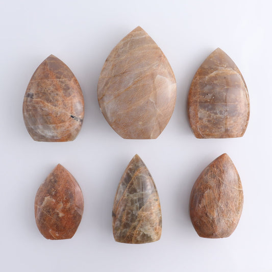 Peach Moonstone Freeform Set of 6 | Mi Esperanza Minerals | Supplier of Crystals and Onyx