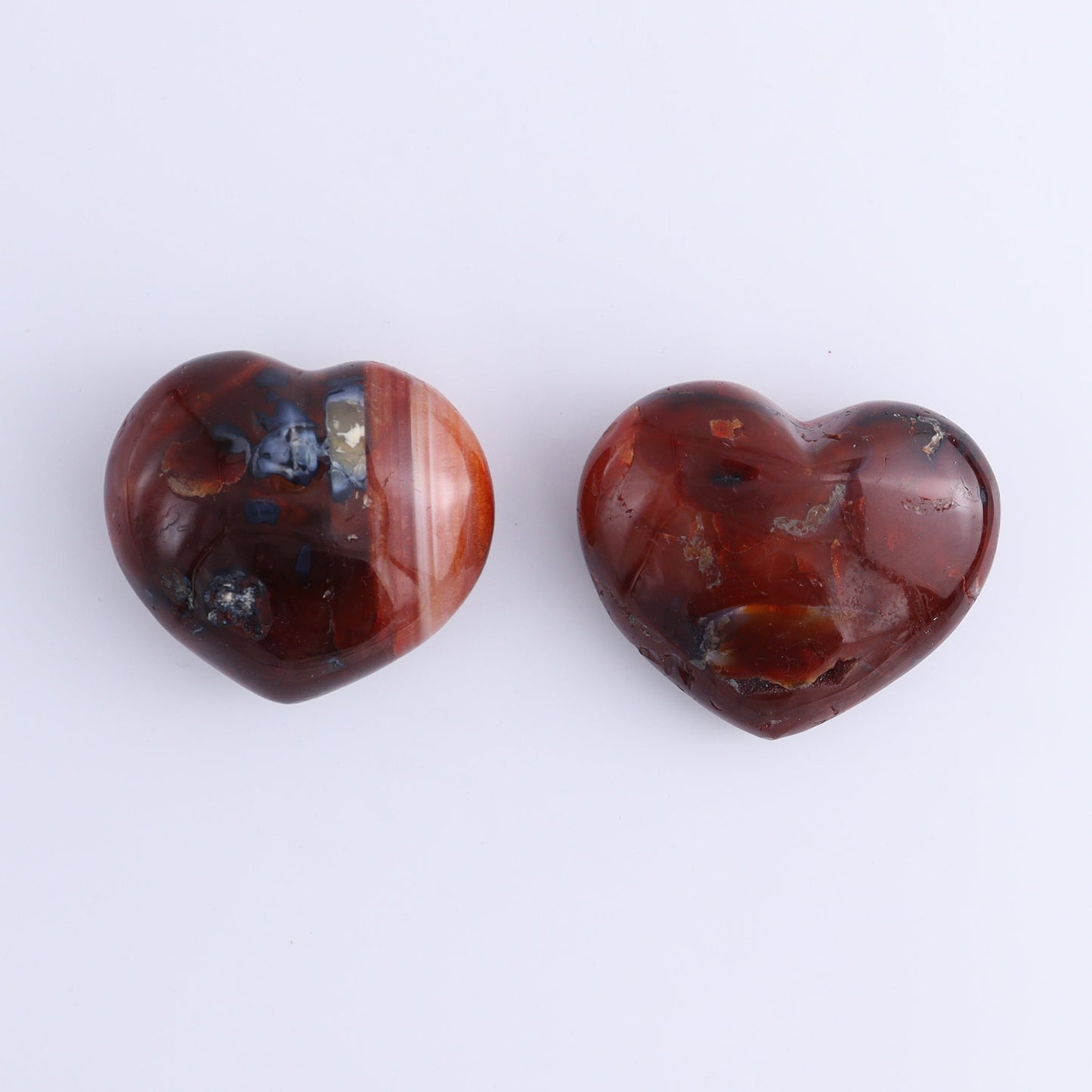 Carnelian Hearts Set of 8 - Expert Wholesale and Supplier of Wholesale Crystals & Bulk Gemstones, ["carnelian","Hearts","Madagascar"]