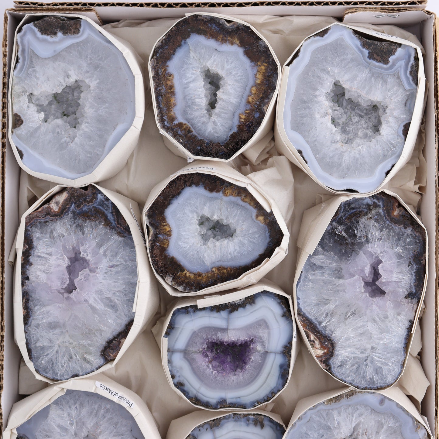 Las Choyas Geodes Set of 10 - Expert Wholesale and Supplier of Wholesale Crystals & Bulk Gemstones, ["Geodes","las choyas","Mexico"]
