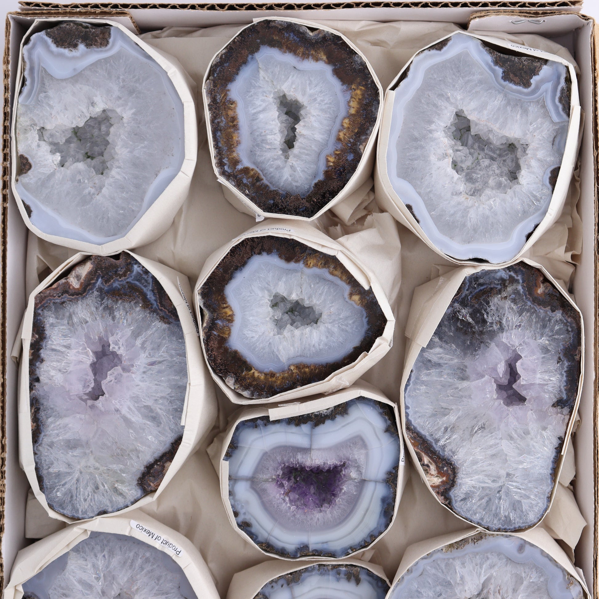 Las Choyas Geodes Set of 10 - Expert Wholesale and Supplier of Wholesale Crystals & Bulk Gemstones, ["Geodes","las choyas","Mexico"]