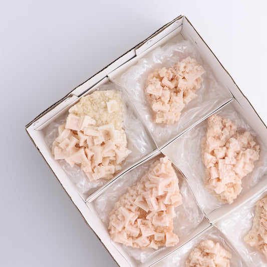 Halite on Trona from Owens Lake Set of 6 - Expert Wholesale and Supplier of Wholesale Crystals & Bulk Gemstones, ["California","close_30","Flats","Halite","halite on trona","Pink Halite","United States"]