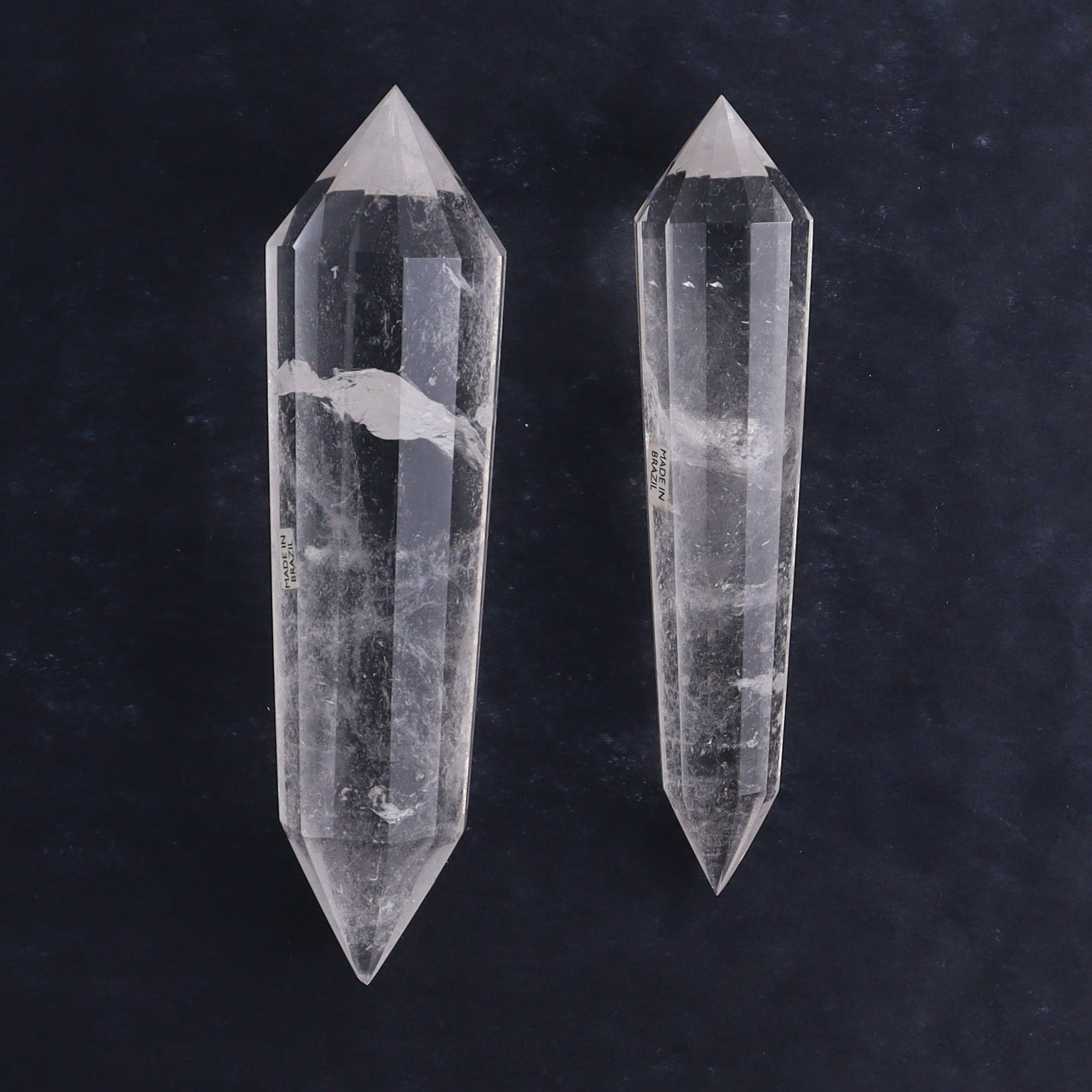 Quartz Faceted Double Points Set of 11 - Expert Wholesale and Supplier of Wholesale Crystals & Bulk Gemstones, ["Brazil","Clear Quartz","close_50","Mixed Carvings","Quartz"]