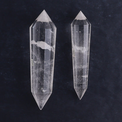 Quartz Faceted Double Points Set of 11 - Expert Wholesale and Supplier of Wholesale Crystals & Bulk Gemstones, ["Brazil","Clear Quartz","close_50","Mixed Carvings","Quartz"]