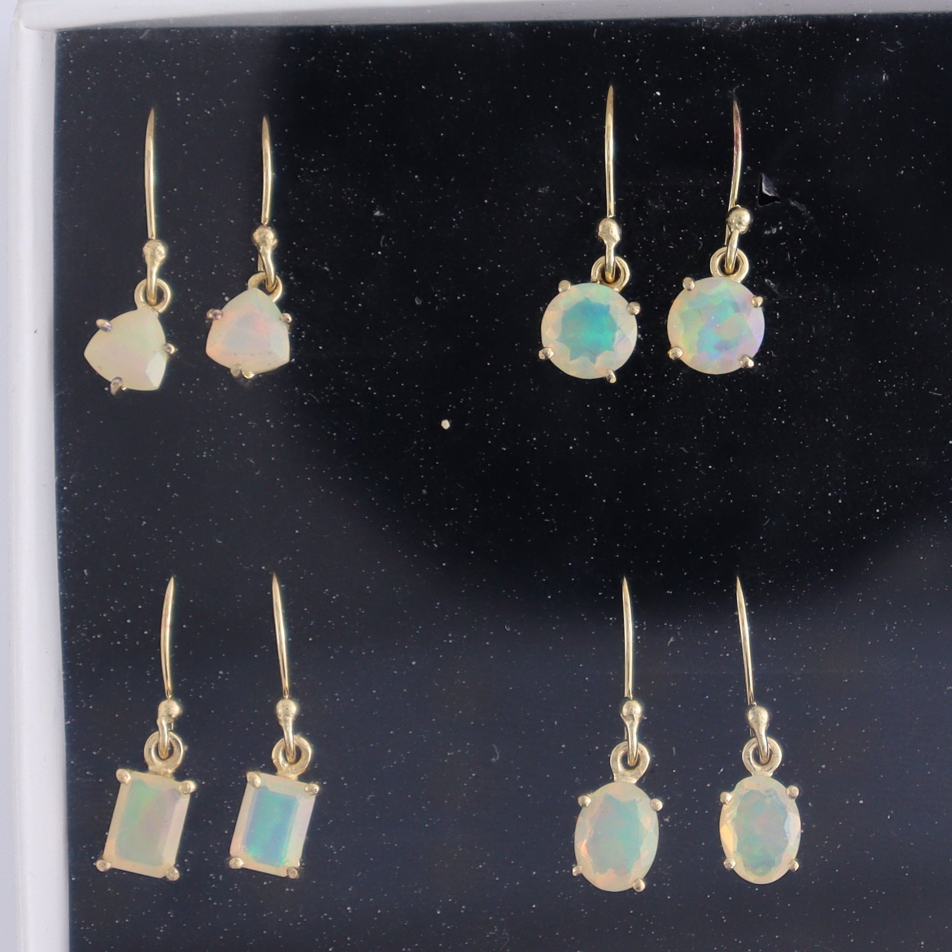 Ethiopian Opal Earrings Pairs of 9 - Expert Wholesale and Supplier of Wholesale Crystals & Bulk Gemstones, ["close_30","earrings","ethiopian opal","India","sterling silver"]
