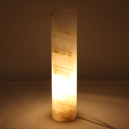 One White Rough Onyx Lamp Blind - Expert Wholesale and Supplier of Wholesale Crystals & Bulk Gemstones, ["Lamps","Mexico","onyx"]