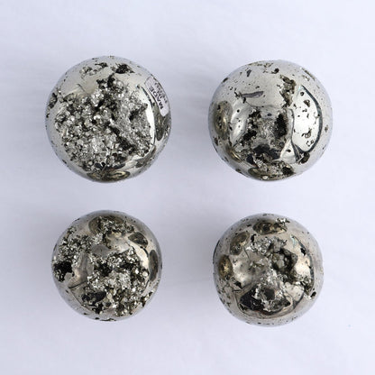 Pyrite Spheres Set of 4