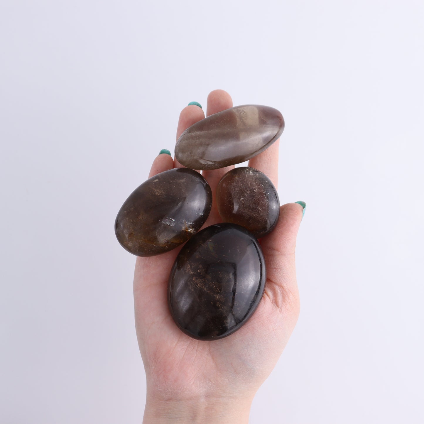 Smoky Quartz Palm Stones 1 kg Set - Expert Wholesale and Supplier of Wholesale Crystals & Bulk Gemstones, ["Madagascar","Palm Stones","Quartz","Smoky Quartz"]