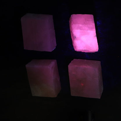 Pink Optical Calcite (Fluorescent) Set of 24 - Expert Wholesale and Supplier of Wholesale Crystals & Bulk Gemstones, ["Calcite","Mexico","Optical Calcite"]