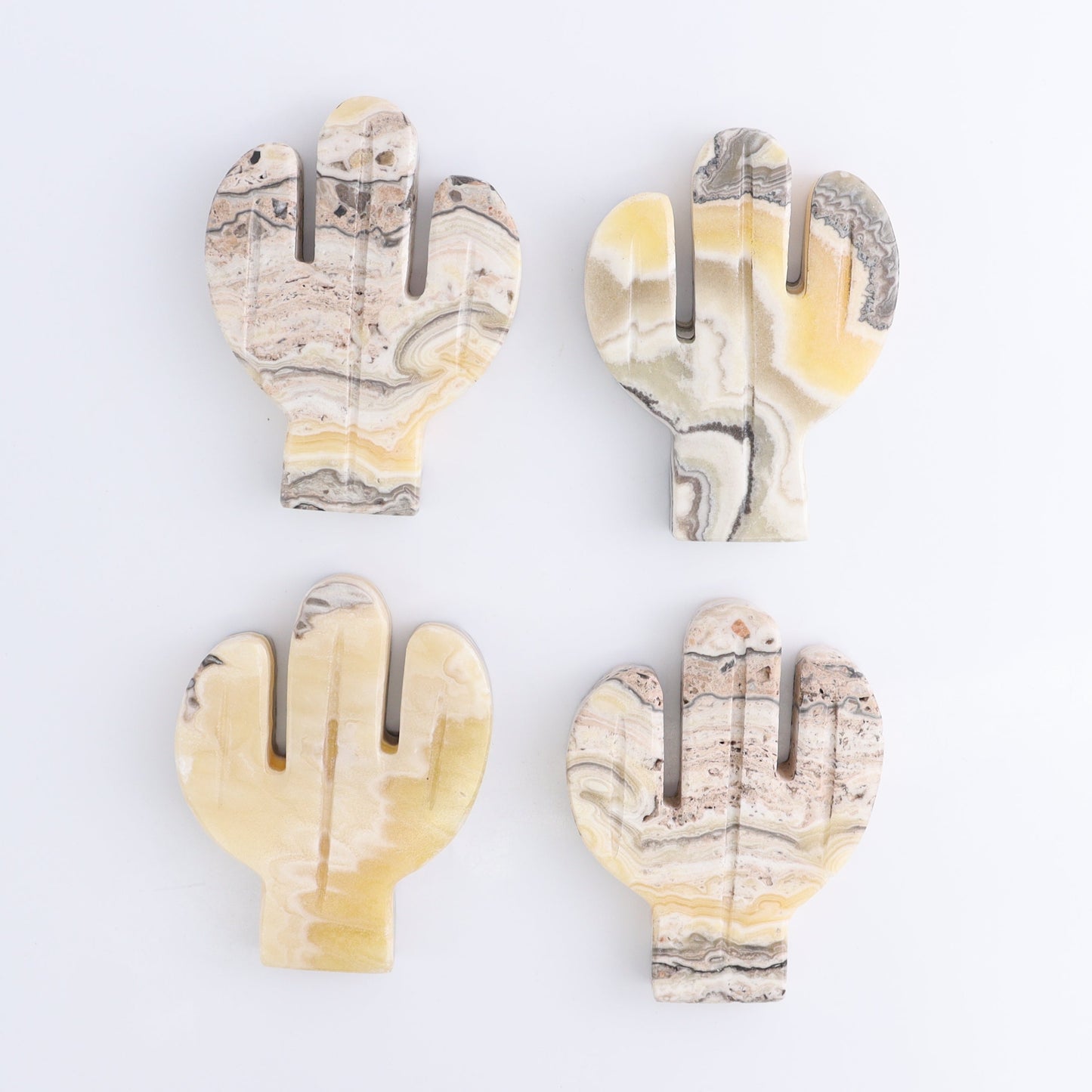 One Cactus Mexican Onyx/Calcite Yellow Zebra 12 cm - Expert Wholesale and Supplier of Wholesale Crystals & Bulk Gemstones, ["Cactus","Calcite","Catalog Onyx","Mexico","onyx"]