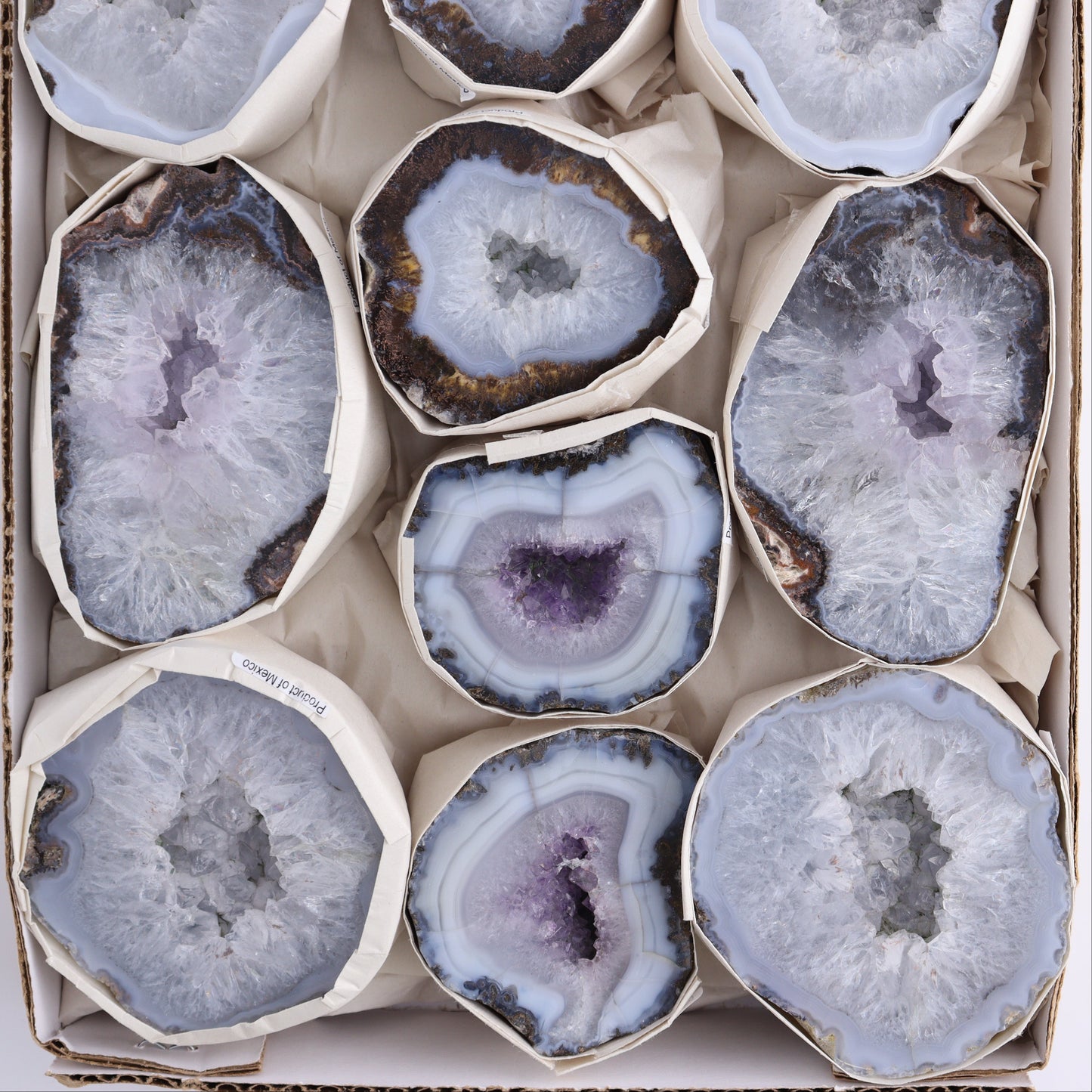 Las Choyas Geodes Set of 10 - Expert Wholesale and Supplier of Wholesale Crystals & Bulk Gemstones, ["Geodes","las choyas","Mexico"]