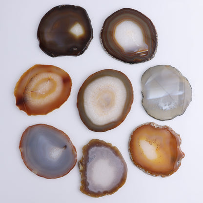 Agate Slices Set of 8 - Expert Wholesale and Supplier of Wholesale Crystals & Bulk Gemstones, ["Agate","Slices and Slabs"]