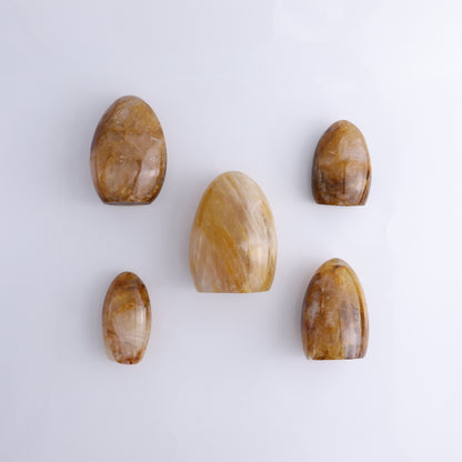 Hematite Quartz Freeform Set of 5 - Expert Wholesale and Supplier of Wholesale Crystals & Bulk Gemstones, ["Freeforms","Hematite","Madagascar"]