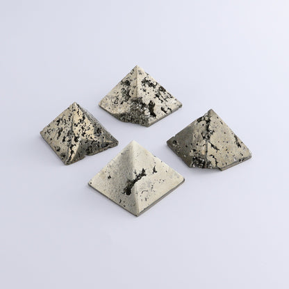 Pyrite Pyramids Set of 4 - Expert Wholesale and Supplier of Wholesale Crystals & Bulk Gemstones, ["Pyramids","Pyrite"]