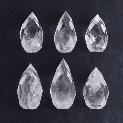 Imperfect Clear Quartz Face Polished Set of 6 - Expert Wholesale and Supplier of Wholesale Crystals & Bulk Gemstones, ["Brazil","Clear Quartz","Face Polished","Quartz"]