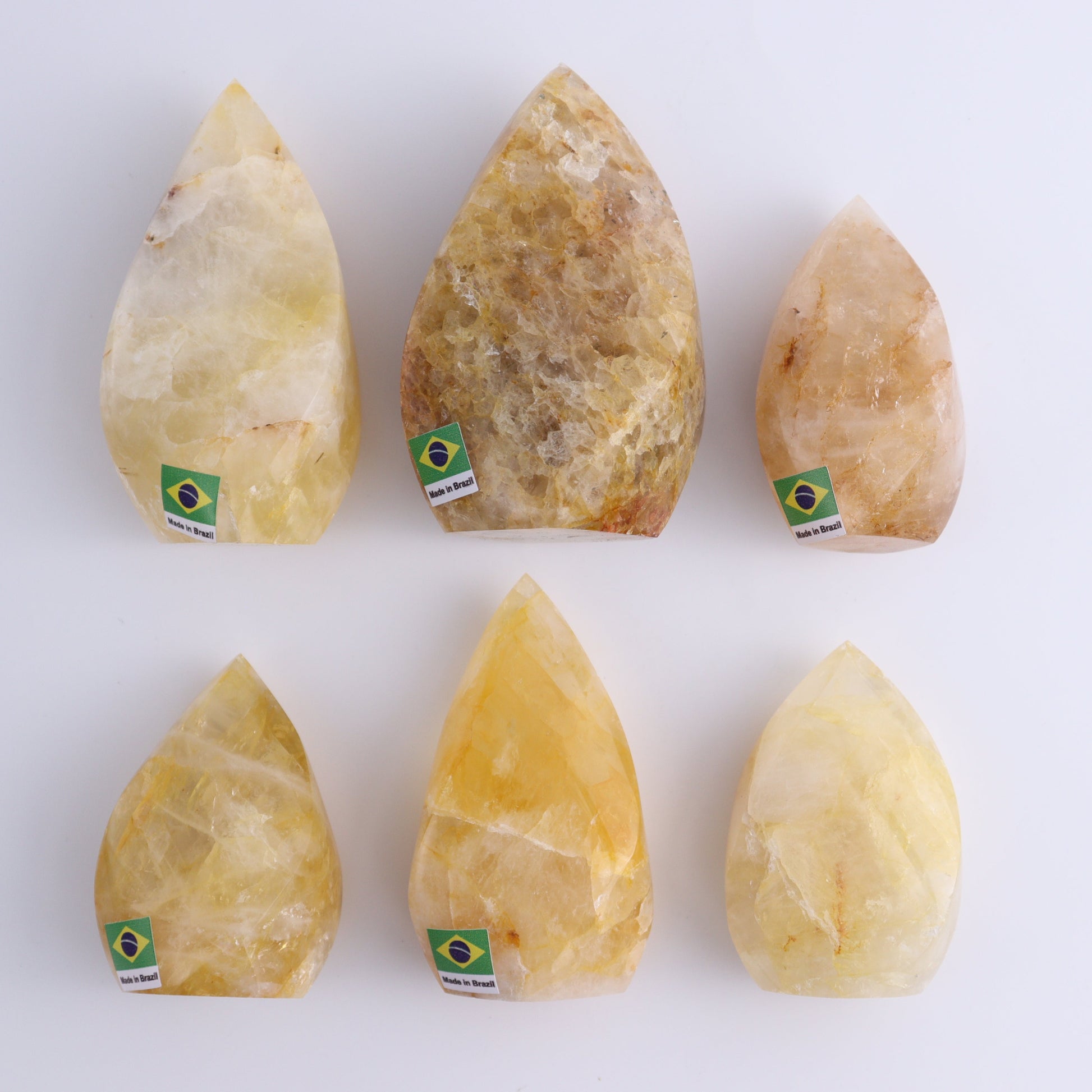 Golden Healer Flames Set of 6 - Expert Wholesale and Supplier of Wholesale Crystals & Bulk Gemstones, ["Brazil","flames","Golden Healer"]