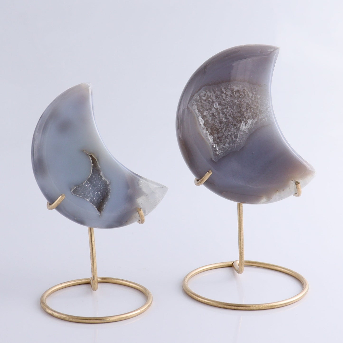 Agate Moons with Stand Set of 6 - Expert Wholesale and Supplier of Wholesale Crystals & Bulk Gemstones, ["Agate","Brazil","moons"]
