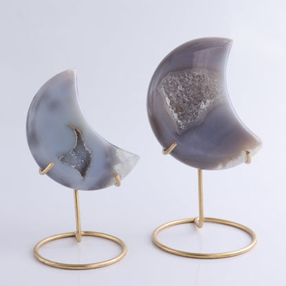 Agate Moons with Stand Set of 6 - Expert Wholesale and Supplier of Wholesale Crystals & Bulk Gemstones, ["Agate","Brazil","moons"]