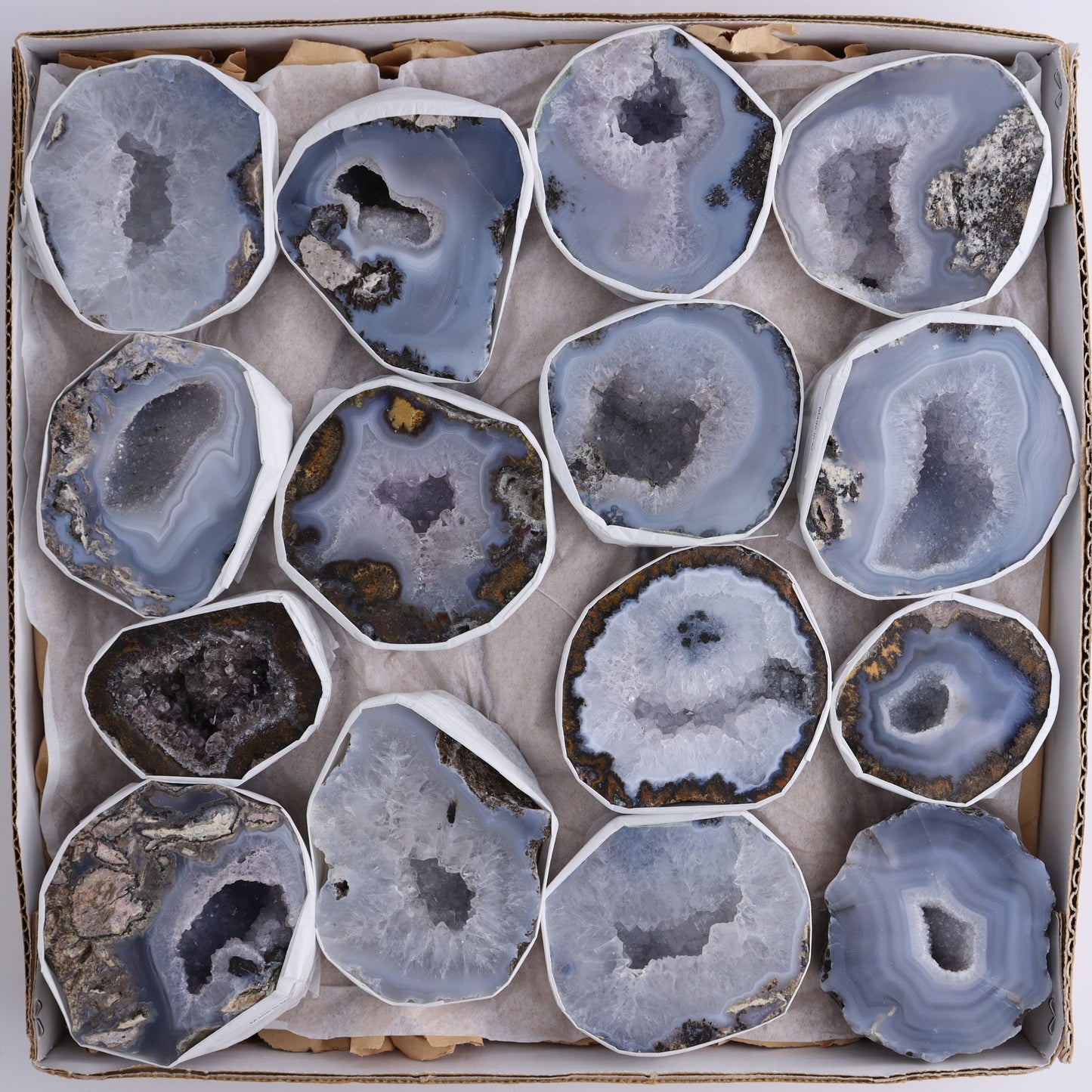 Las Choyas Geodes Set of 15 - Expert Wholesale and Supplier of Wholesale Crystals & Bulk Gemstones, ["Agate","close_30","Mexico"]