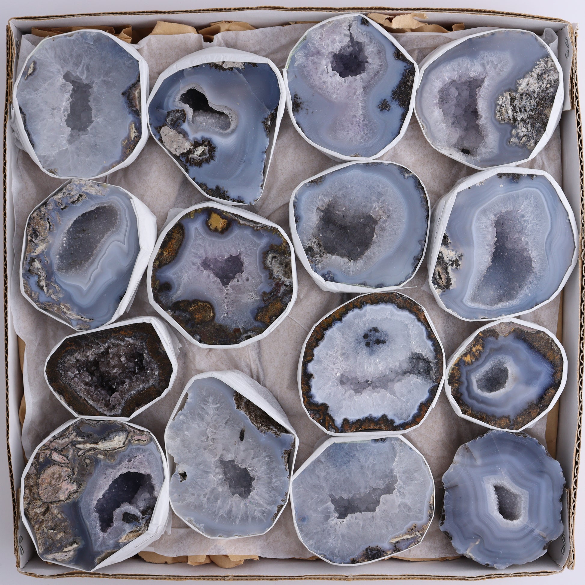 Las Choyas Geodes Set of 15 - Expert Wholesale and Supplier of Wholesale Crystals & Bulk Gemstones, ["Agate","close_30","Mexico"]