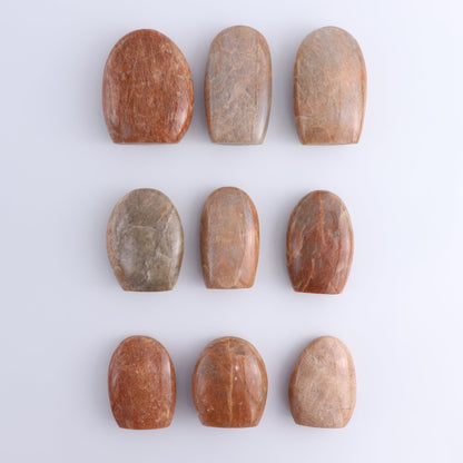 Peach Moonstone Freeform Set of 9
