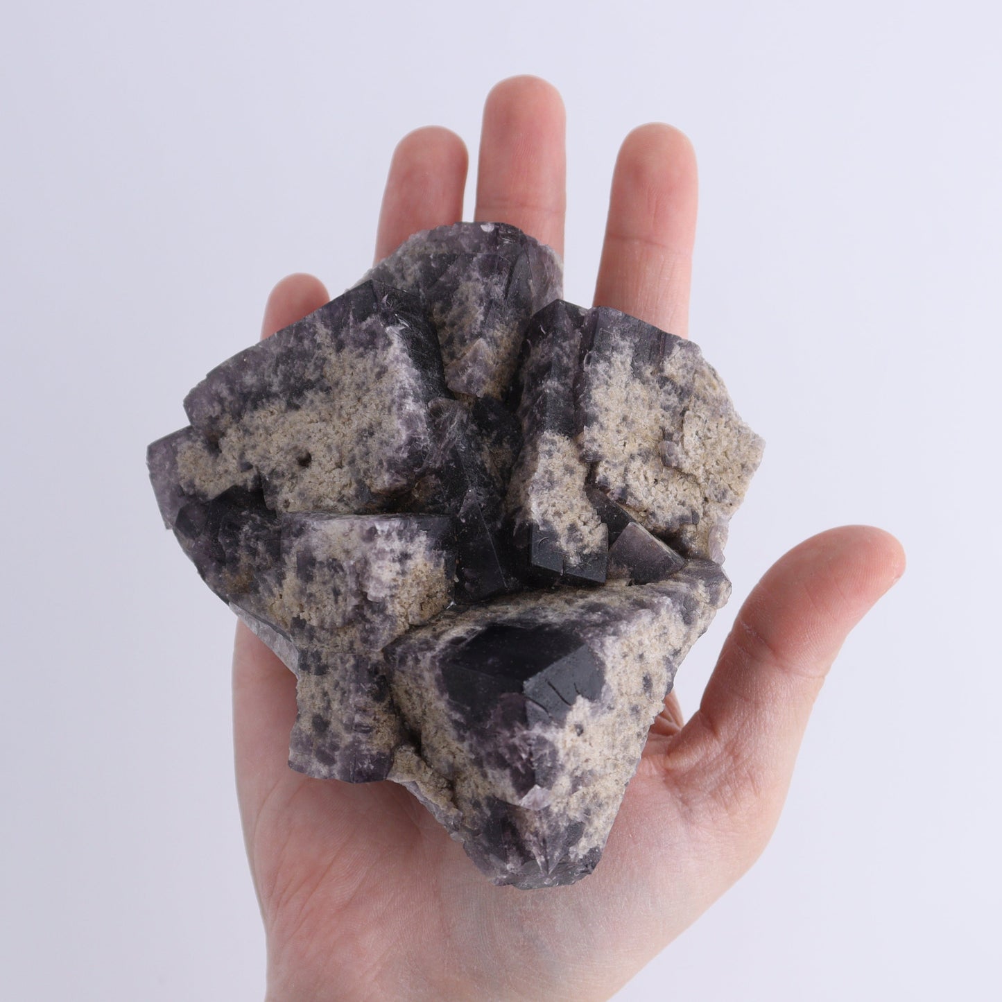 Purple Rain Pocket Fluorite Set of 4 - Expert Wholesale and Supplier of Wholesale Crystals & Bulk Gemstones, ["close_50","England","Fluorite","Purple Rain Pocket","Rough"]