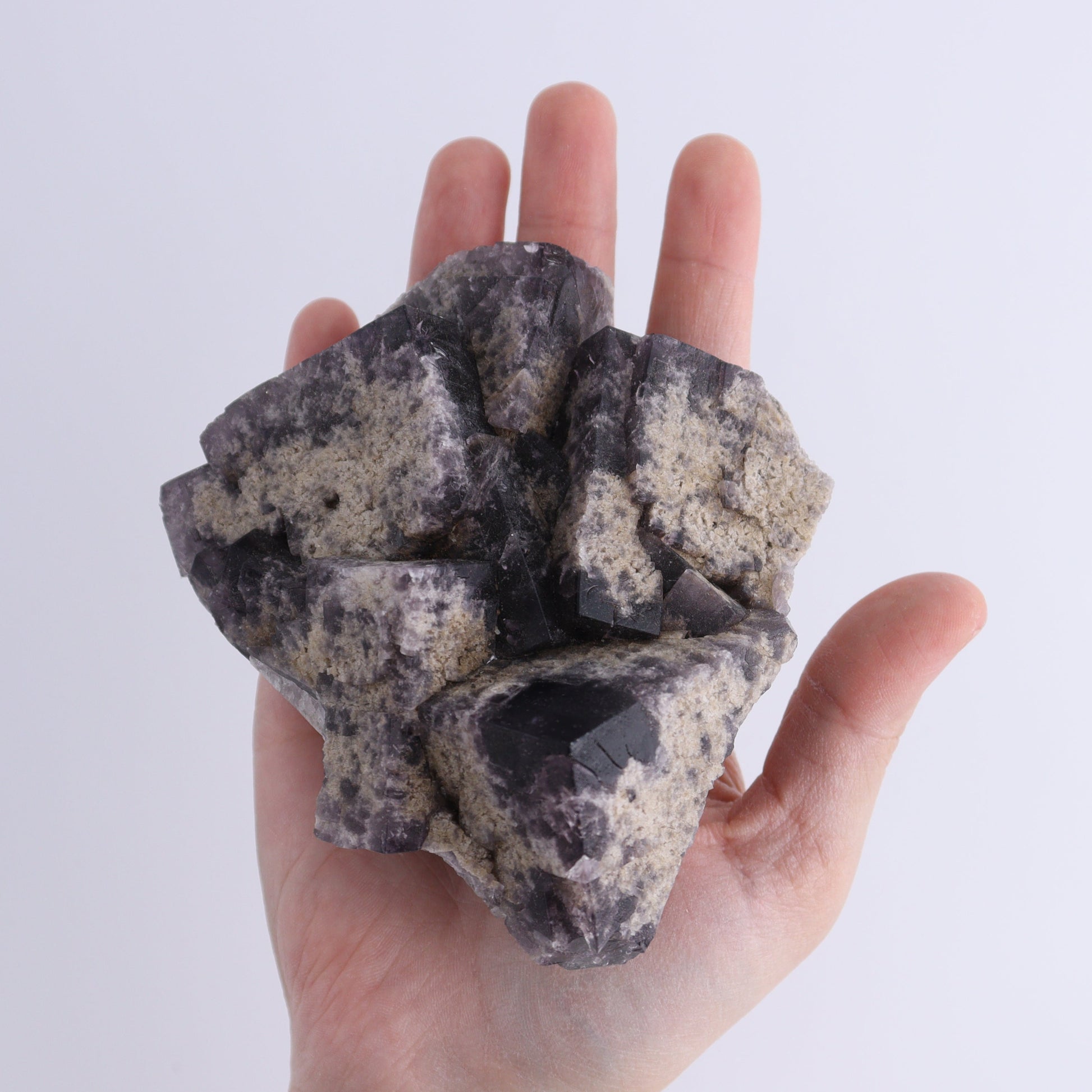 Purple Rain Pocket Fluorite Set of 4 - Expert Wholesale and Supplier of Wholesale Crystals & Bulk Gemstones, ["close_50","England","Fluorite","Purple Rain Pocket","Rough"]