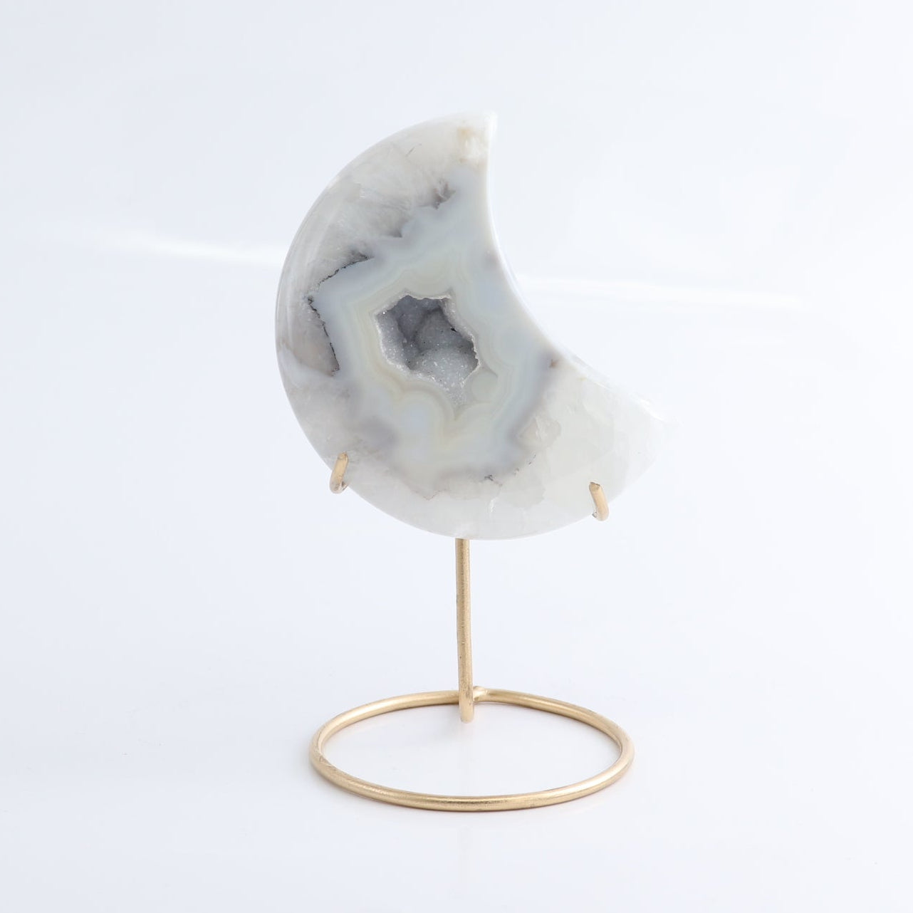 Agate Moons with Stand Set of 5
