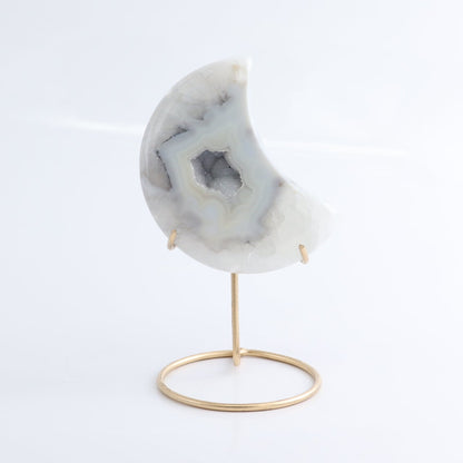 Agate Moons with Stand Set of 5