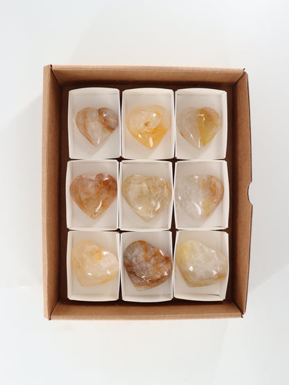 Golden Healer Quartz Hearts Set of 9 - Expert Wholesale and Supplier of Wholesale Crystals & Bulk Gemstones, []