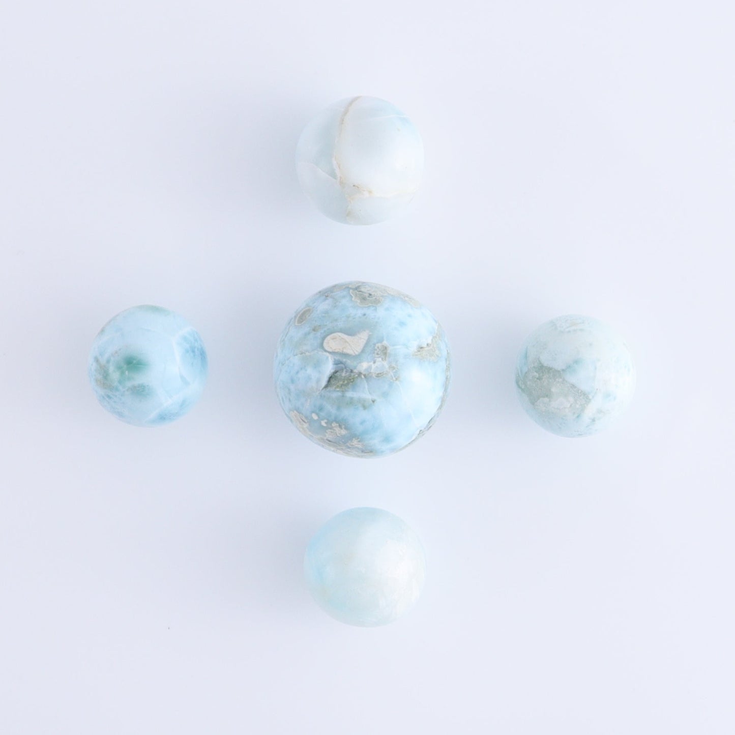 Larmiar Spheres Set of 10 - Expert Wholesale and Supplier of Wholesale Crystals & Bulk Gemstones, ["Larimar","Spheres"]