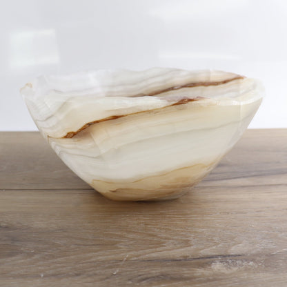 Mexican Onyx/Calcite Bowl 10"